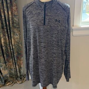 Under Armour Men's Black and Gray Long Sleeve Tee